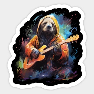 Walrus Playing Guitar Sticker